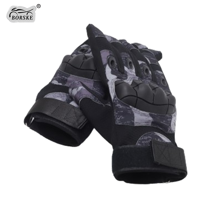 BORSKE Custom Motorcycle Racing Gloves joint protection Full Finger Gloves Motorbike Cycling Gloves